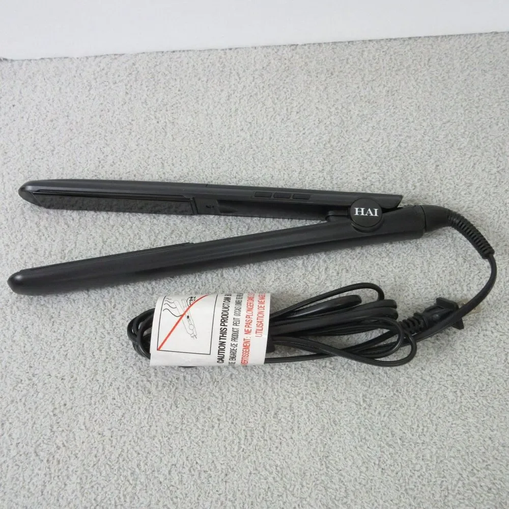 HAI Professional Titanium XL Hair Straightener EF-018 Black Salon Flat Iron New